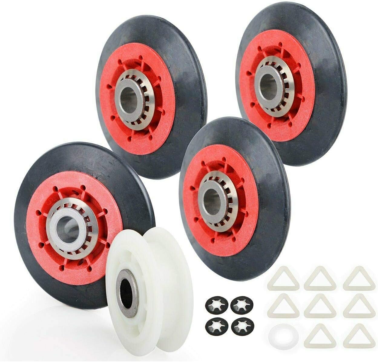 Dryer Repair Kit Drum Roller Idler Pulley Belt Fit For Kenmore Elite Smartheat Quiet Pak 9, Elite He3 He4 HE5 H-5