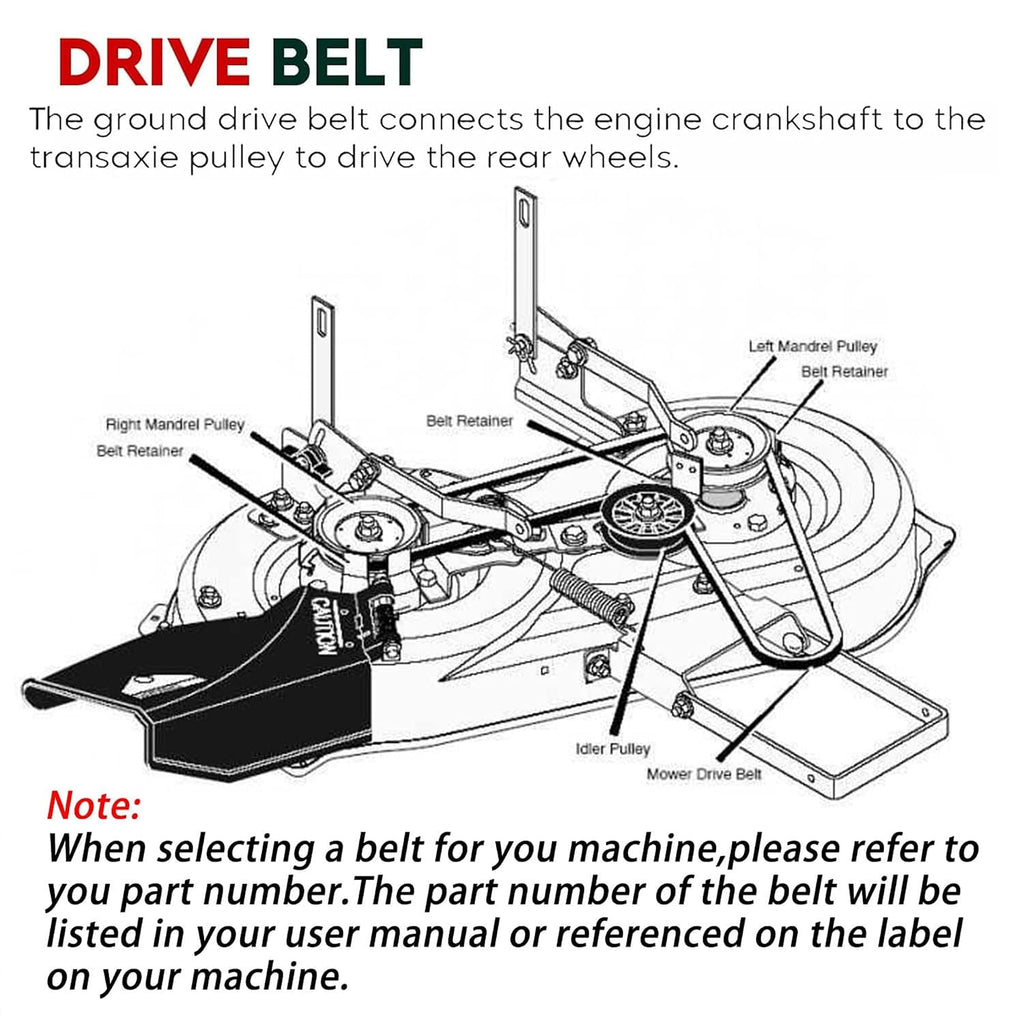 954-04249A Mower Drive Belt 70.9 for Troy Bilt Pony MTD Craftsman Huskee