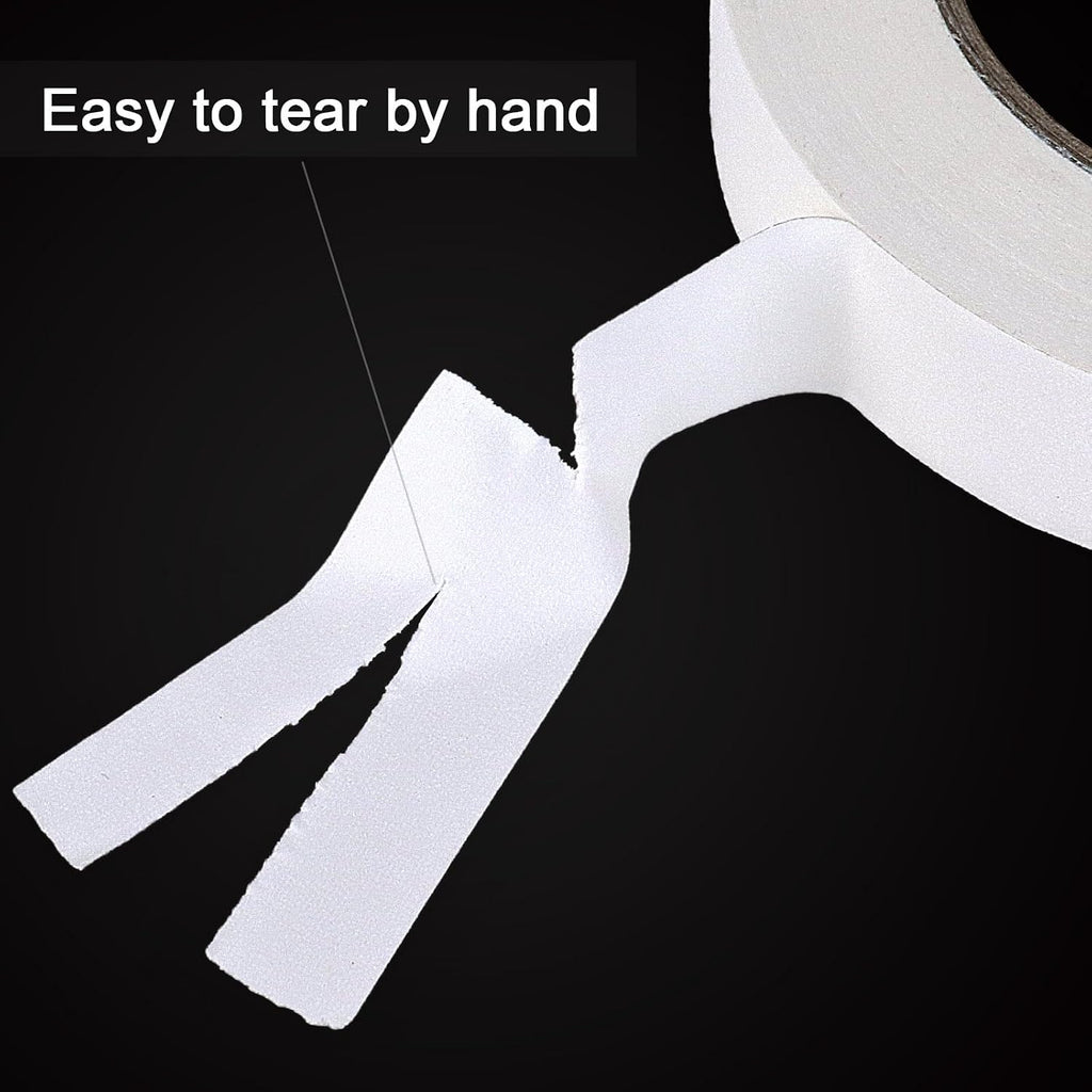 White Gaffer Tape, Matte Non-Reflective, 4 Pack 1inch x 30yds No Residue Hand Tear Self-Adhesive Gaffer Tape for