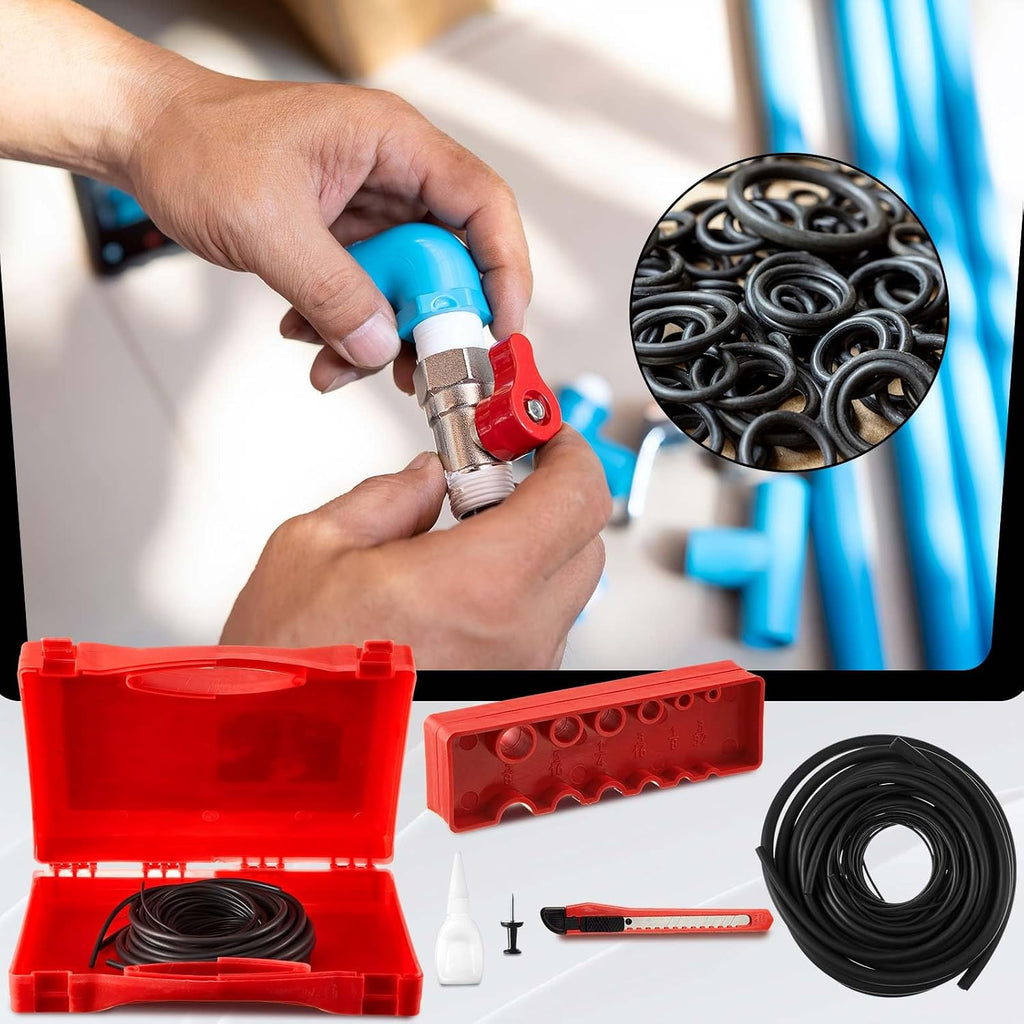 Nuanchu Buna-n O-Ring Splicing Kit, 70a Nitrile Rubber Cord Kit, 9 Sizes