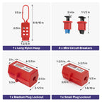 Lockout Tagout Station, 106-Piece Electrical Loto Kit with Locks