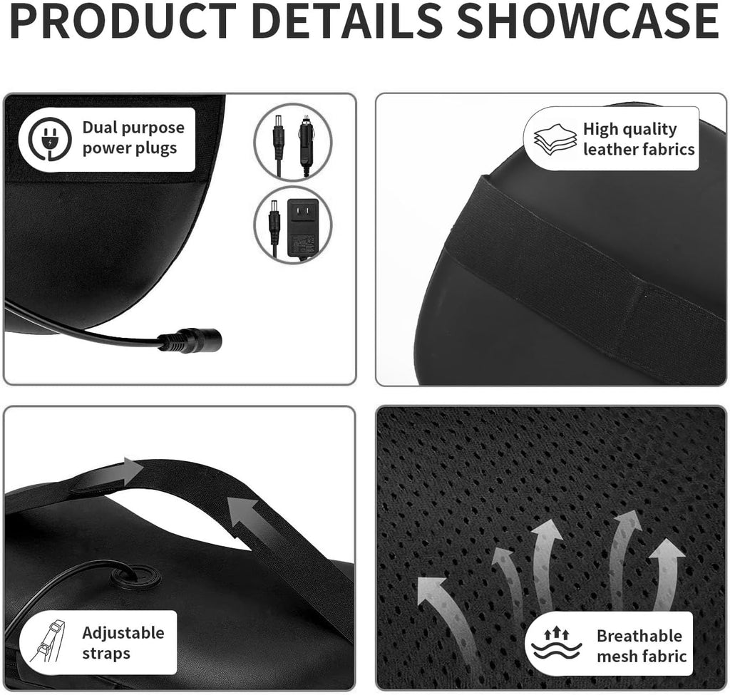 Back Massager, Shiatsu Neck Massager with Heat, Electric Back Massager for Shoulder, Back, Leg, Deep Tissue Kneading