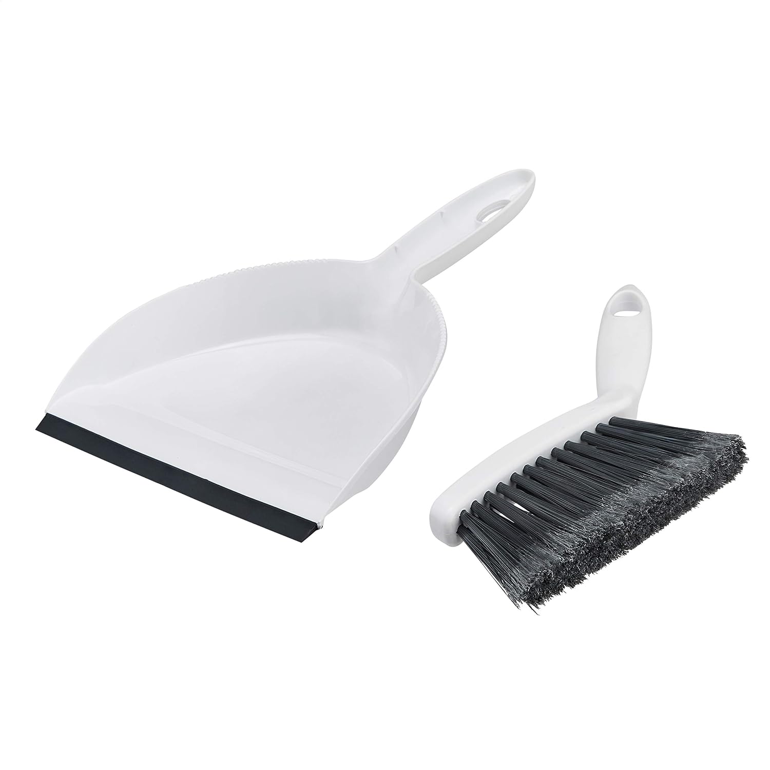 Small Portable Mini Dustpan and Brush Set for Indoor Outdoor Floor Cleaning, Gray, Pack of 2