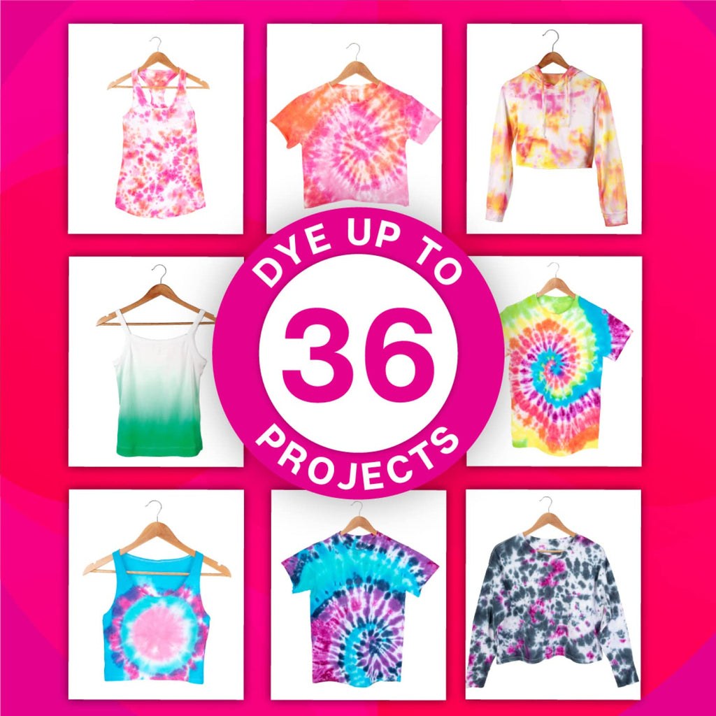 One Step Tie Dye Kit: Tie Dye Party Supplies, 18 bottles