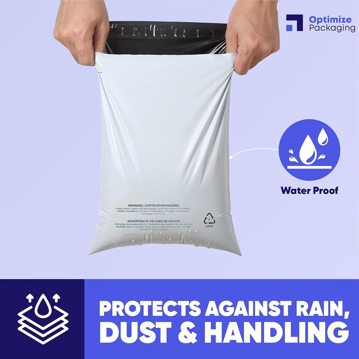 12 x 15.5 Heavy-Duty Poly Mailers – 30-Pack, 3 Mil Thick Shipping Bags – Waterproof, Tear-Resistant, Recyclable