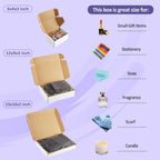 18 Pack Small Shipping Boxes Assorted Sizes, 6x4x3, 12x9x3, 13x10x2-6 PCS Each Small Boxes, White Corrugated Box