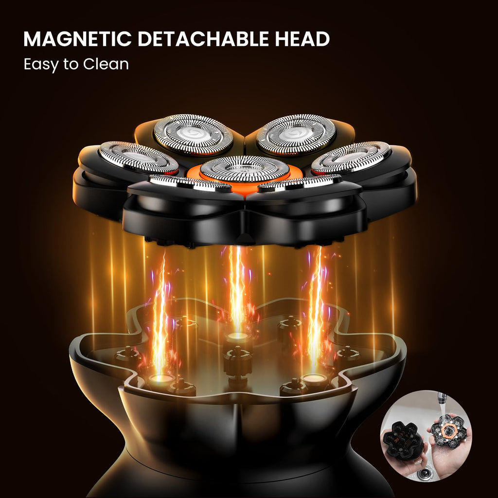 7D Head Shaver for Bald Men, Electric Razor, 90 Min Runtime