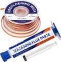 Solder Flux Paste And Solder Wick Braid, No Clean Soldering Flux(10cc) Soldering Remover Tool, 10ft Desoldering Wick Braid For Electronics Repair For Disassemble Electrical Components