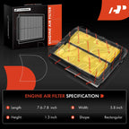 A-Premium 2-PC Engine Air Filter Compatible with Nissan Models