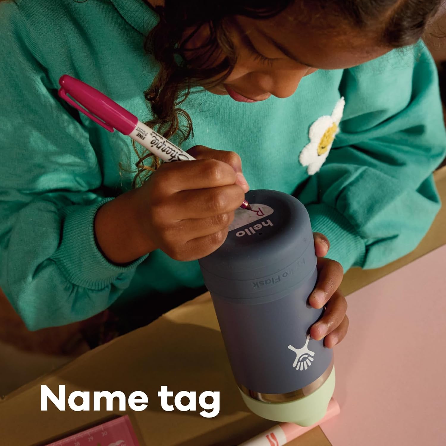 Kids Water Bottle for School - Stainless Steel and Insulated with Straw Cap - 18 Oz Coconut