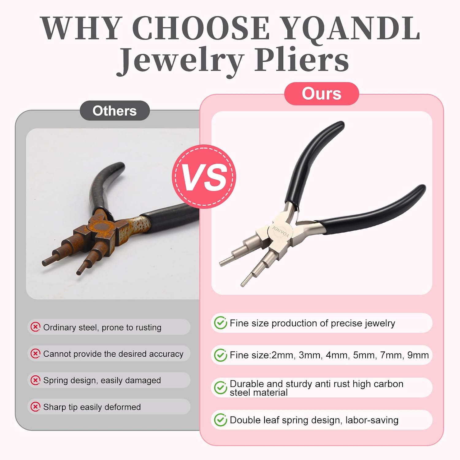 2-in-1 Jewelry Pliers & Wire Looping Tool | High-Carbon Steel, Bail Making Pliers, 2-9mm Adjustable Jaws