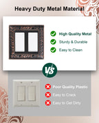 2-Pack Paisley Pattern Double Decorator Outlet Cover Plate