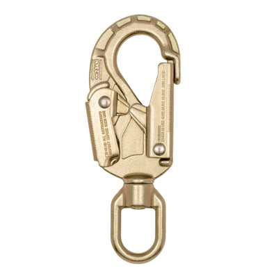 23 kN Forged Steel Safety Snap Hook with Double-Action Gate - Fall Protection Hook Safety Snap Swivel - Work Safety