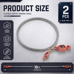 ElaraBerry 2 Pack 10 ft Flexible Bonding Wire with 2 Alligator Clips