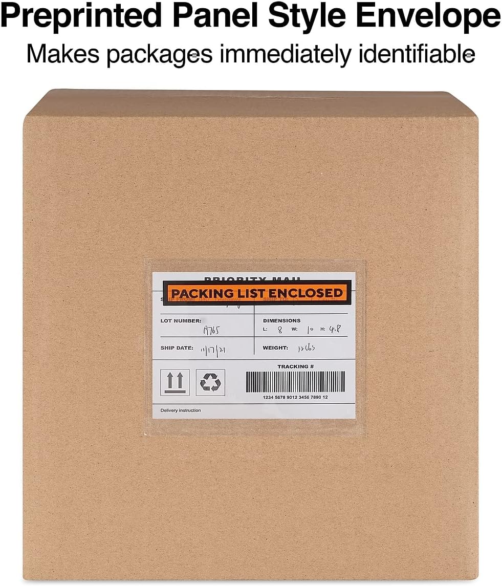 468074 Packing List Env 4 1/2-Inch x 5 1/2-Inch Red Packing List Enclosed 100/PK