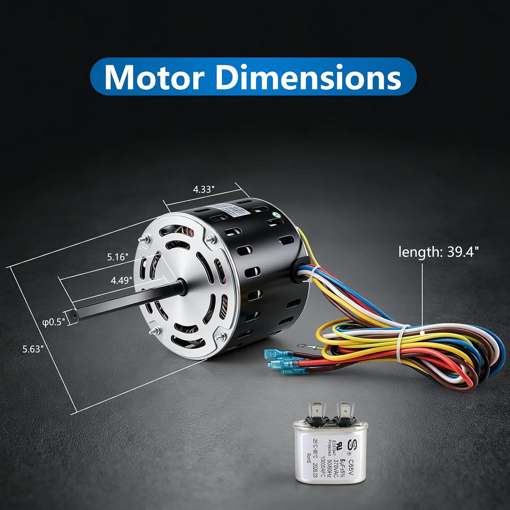 5KCP39GGZ183S Blower Fan Motor Replaces Carrier Bryant Payne 5KCP39GGS335S