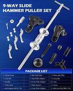 OMT Slide Hammer, 9-Way Slide Hammer Puller Set