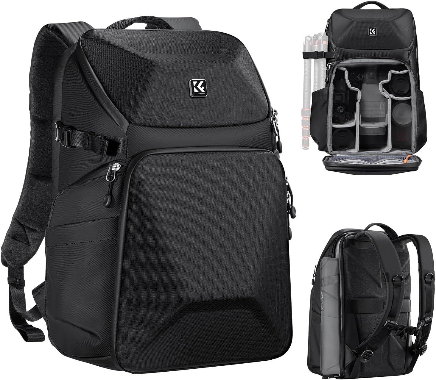 Camera Backpack Hard Shell 20L Photography Camera Bag | Hardshell Case, Tripod Holder, Laptop Compartment, B09