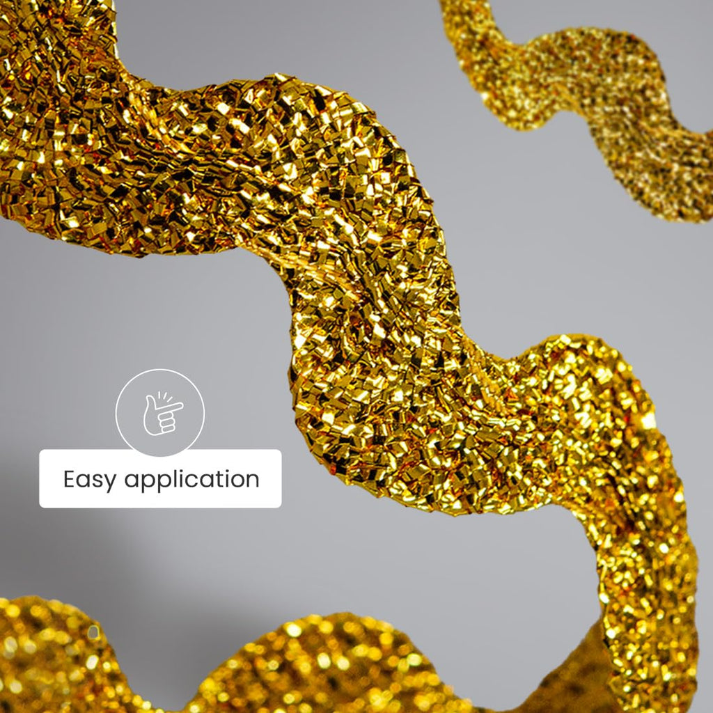 1/2" Medium RIC Rac Metallic Gold | (10 Yard Cut) Trim