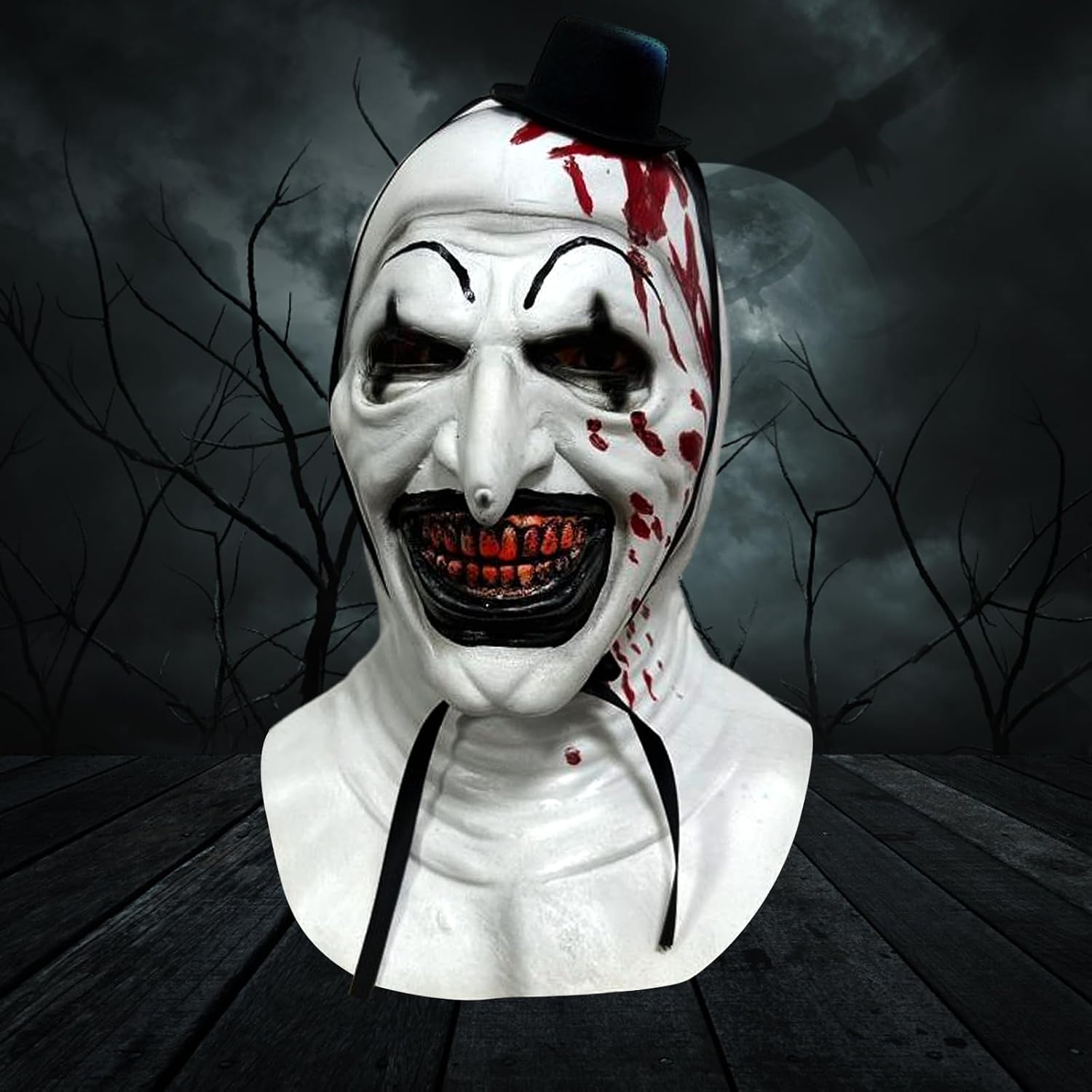Terrifier Clown Mask Scary Joker Killer Halloween Masks Horror, Adult Scary Killer Clown Joker Halloween Costume