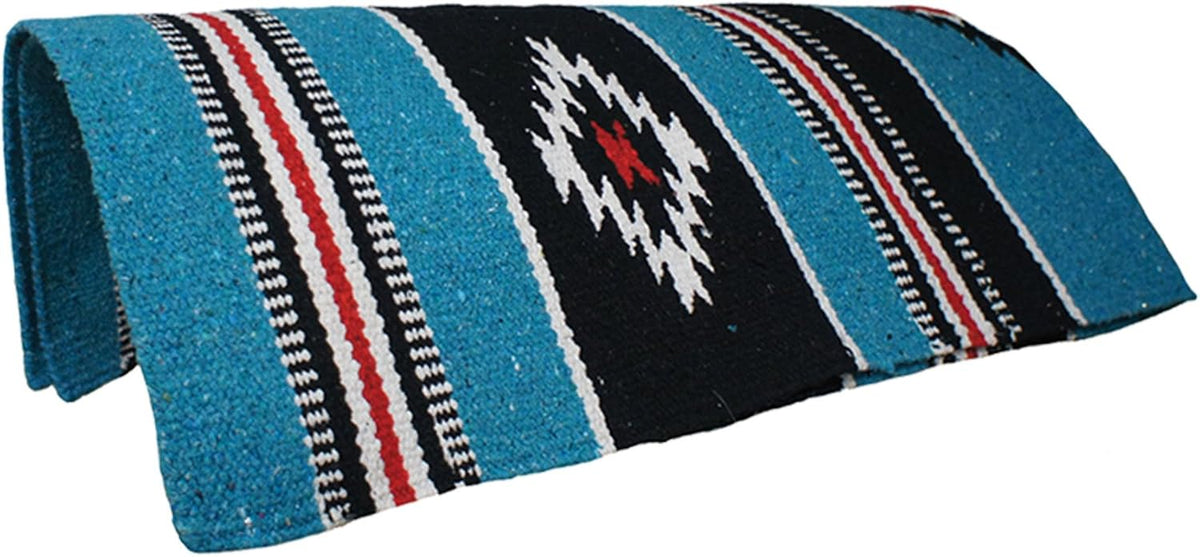 Handwoven Navajo-Inspired Acrylic Western Horse Saddle Blanket – 32" x 64", Southwest Aztec Design, Decorative, Great