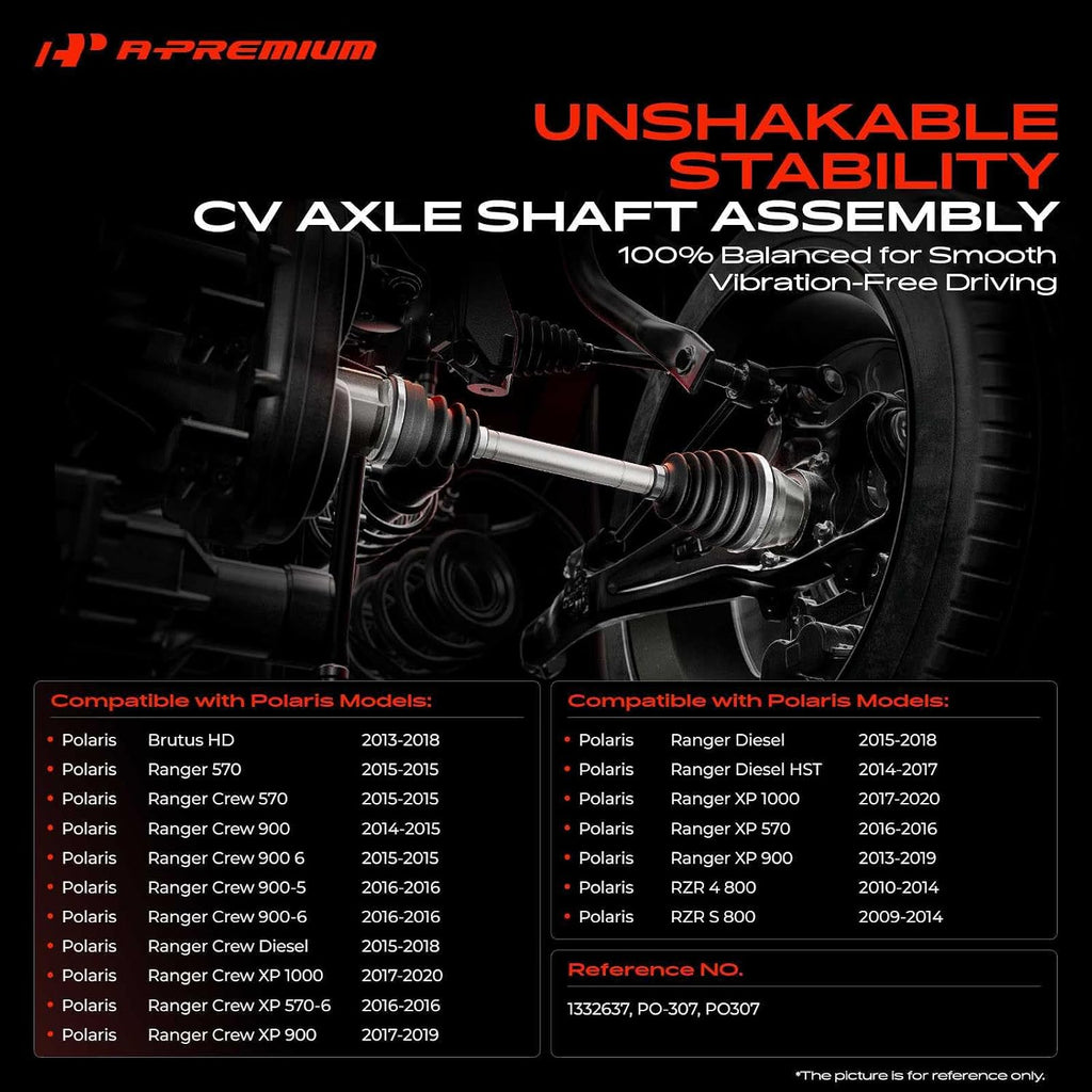 A-Premium Set of 2 Front CV Axle Shaft Assembly