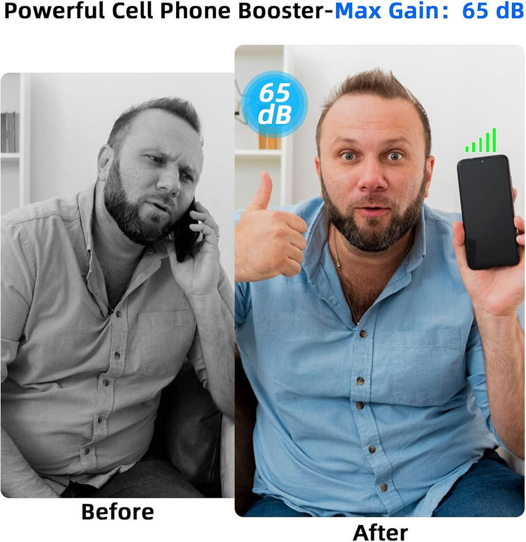 Cell Phone Booster for Home & Multi-Room,Up to 7,000 sq ft,Cell Phone Signal Booster for Band 5/12/13/17,Boost 5G 4G