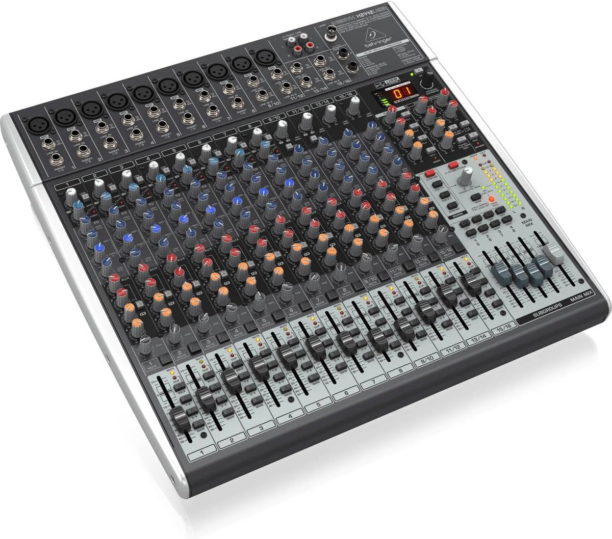 XENYX X2442USB Premium 24-Input 4/2-Bus Mixer with XENYX Mic Preamps and Compressors, British EQ, 24-Bit Multi-FX