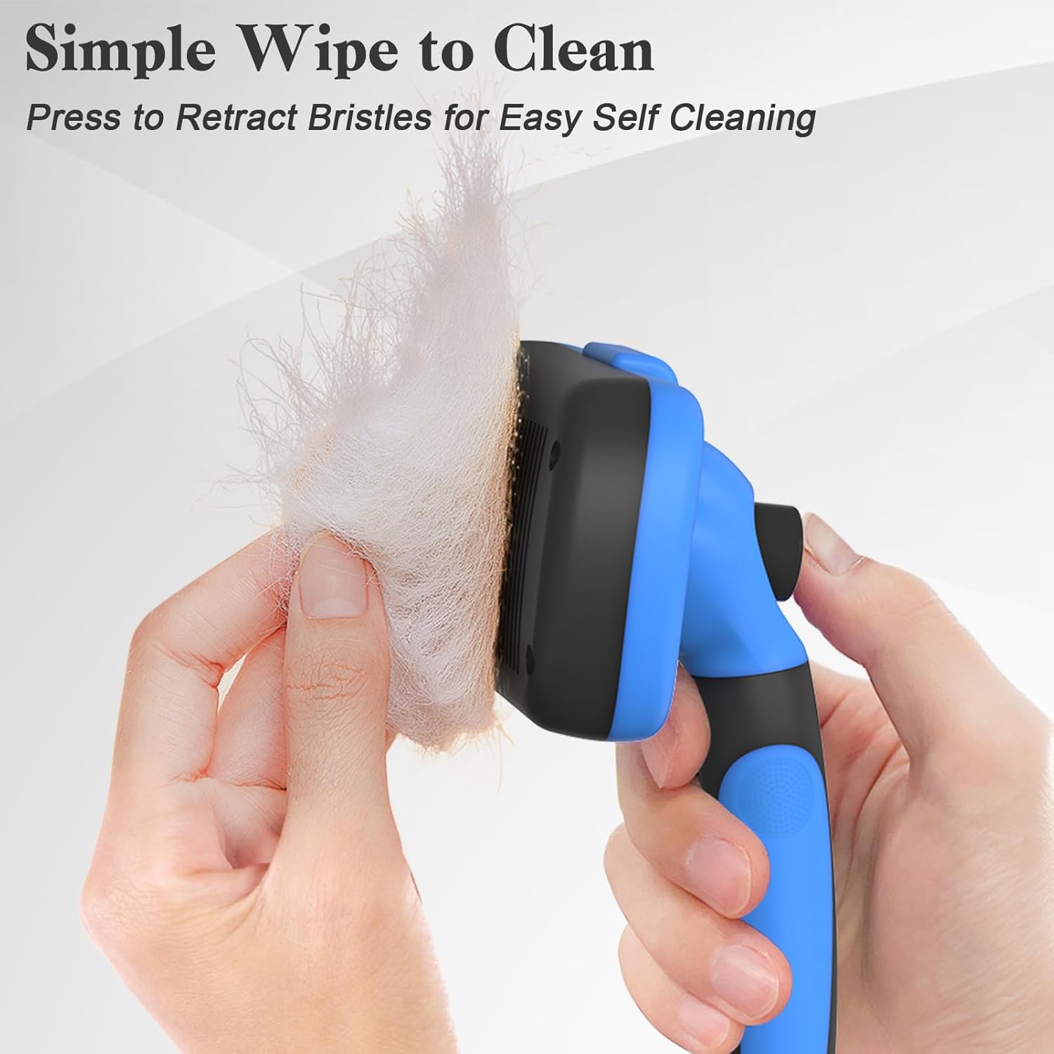 Self Cleaning Slicker Brush - Skin Friendly Deshedding Grooming Tool for Dogs & Cats, Suitable for Shedding & Haired