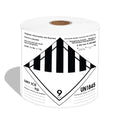 6" X 6" UN 1845 Hazard Class 9 Dry Ice Warning Labels