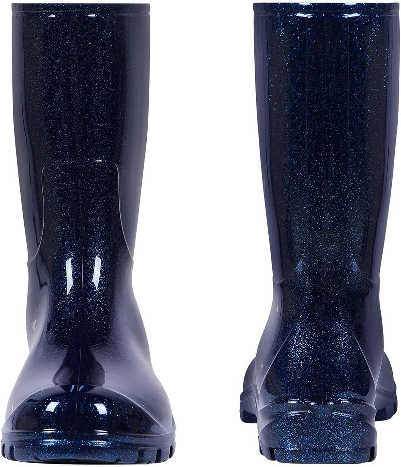 Women's Mid Calf Rain Boots Printed Waterproof Rubber Boots Short Garden Shoes