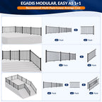 36in x 32ft Modular Aluminum Porch and Deck Railing Kit with 5 Post