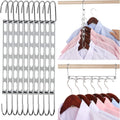 Space Saving Hangers for Clothes, 10 Pack Hanger Organizer Space Saver, Magic Metal Collapsible Closet Organizers