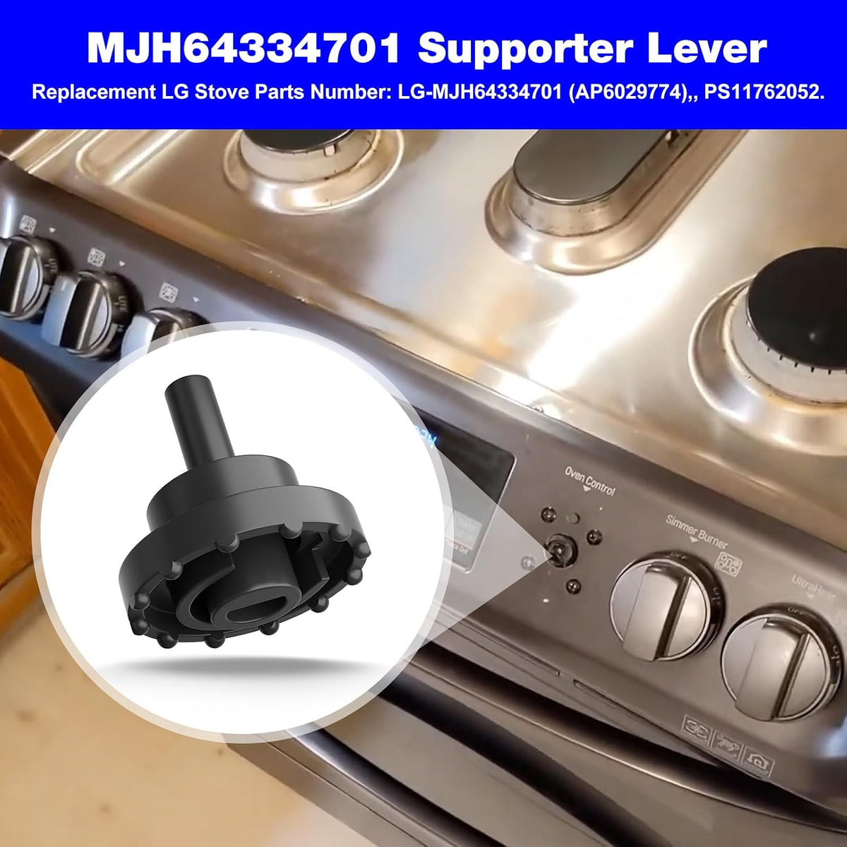 Appliance Knobs Supporter Lever Replacement LG MJH64334701 Stove Parts