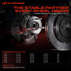 A-Premium 4WD Front Wheel Bearing and Hub Assembly with 5-Lug