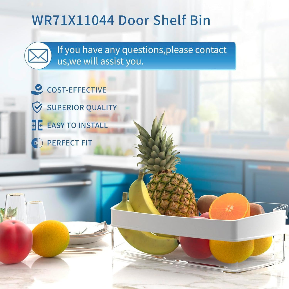 WR71X11044 WR71X11059 Refrigerator Door Shelf Bin (Right Side) Replacement