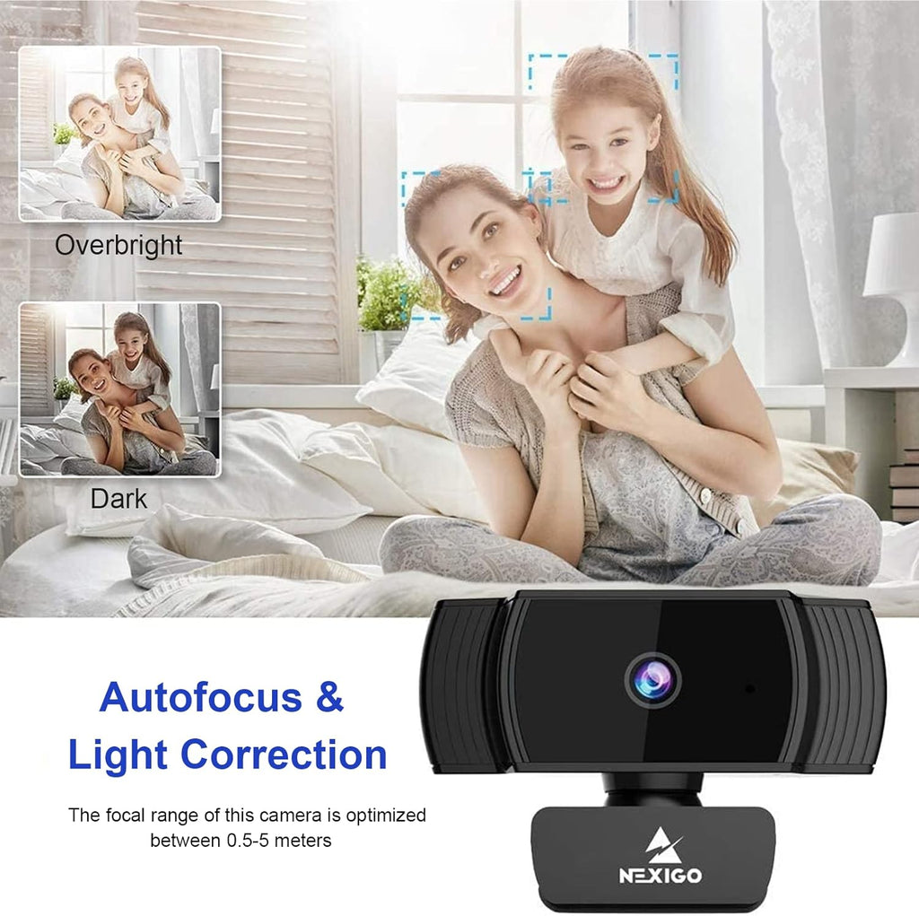N930AF Webcam with Microphone for Desktop, Autofocus, Webcam for Laptop, Computer Camera, 1080p HD USB Web Camera