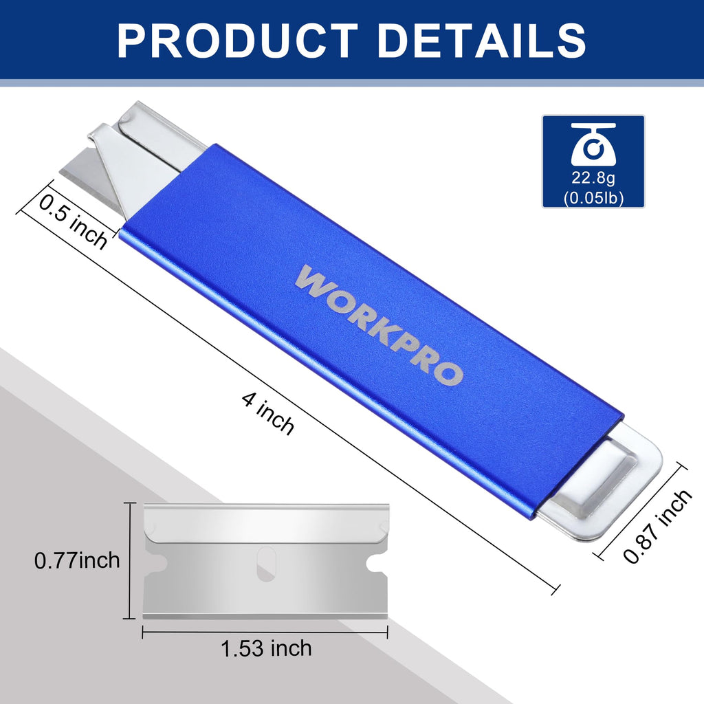 12-Pack Box Cutter Retractable, Blue