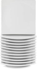 6" Catering Square Coupe Appetizer Plate, Set of 12,White