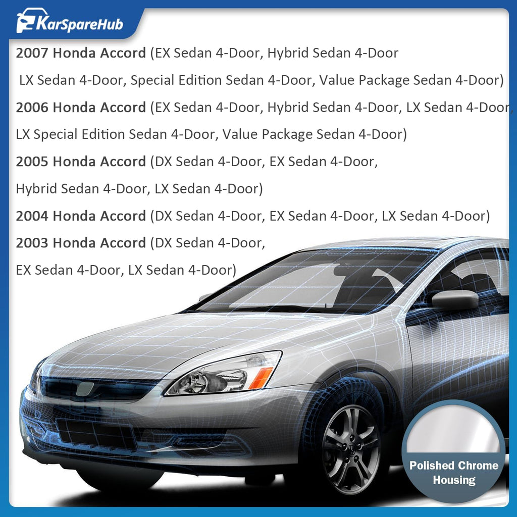 Headlights Assembly for 2003-2007 Honda Accord Sedan/Coupe