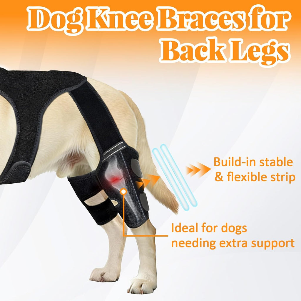 Dog Knee Braces for Back Leg,Knee Support for Dogs ACL/CCL Care Ideal for Dog Back Legs, Dog Leg Brace with Vest for