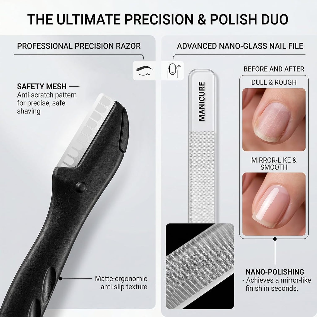 Manicure Kit Professional Nail Clipper Set-18 Pieces, Black