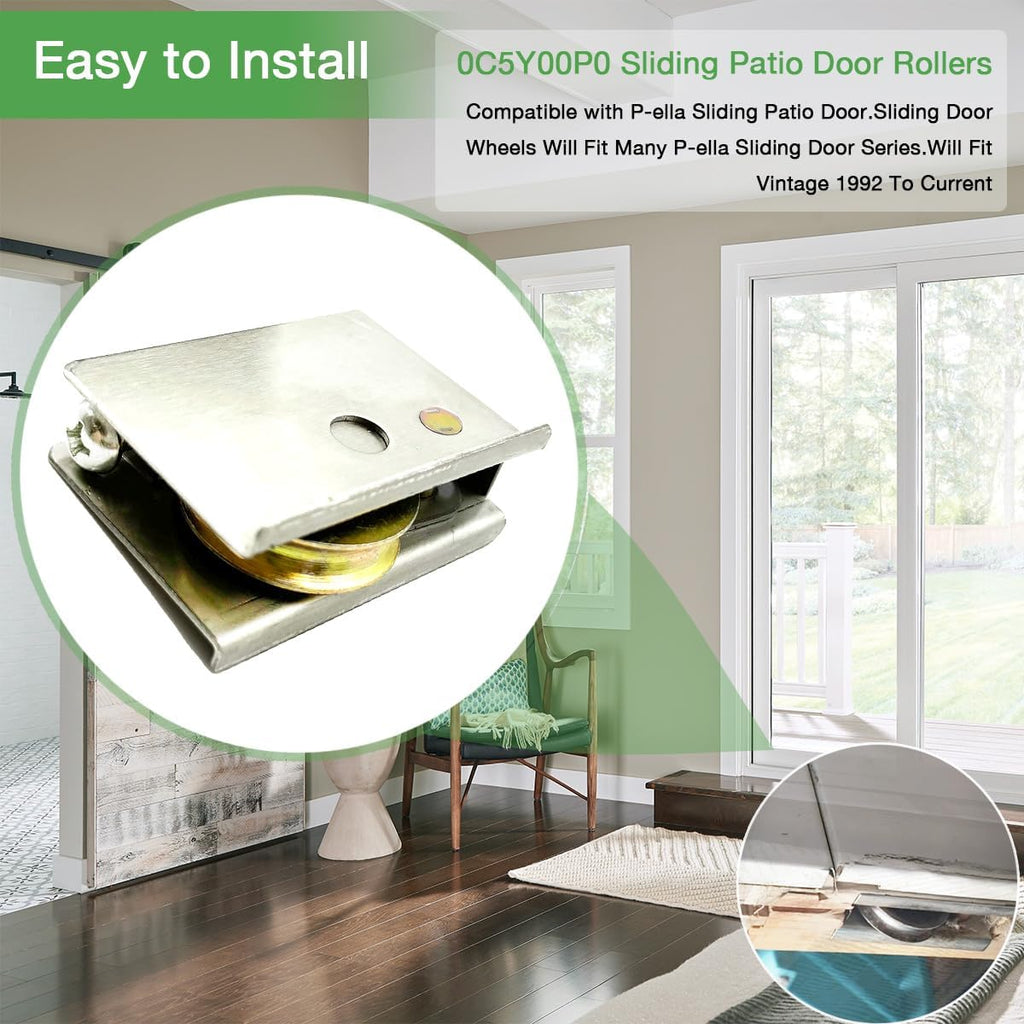 2-Pack 0C5Y00P0 Sliding Patio Door Rollers