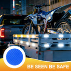 Reflective Stickers Safety Reflective Tape (Round, Blue, 50Pcs)