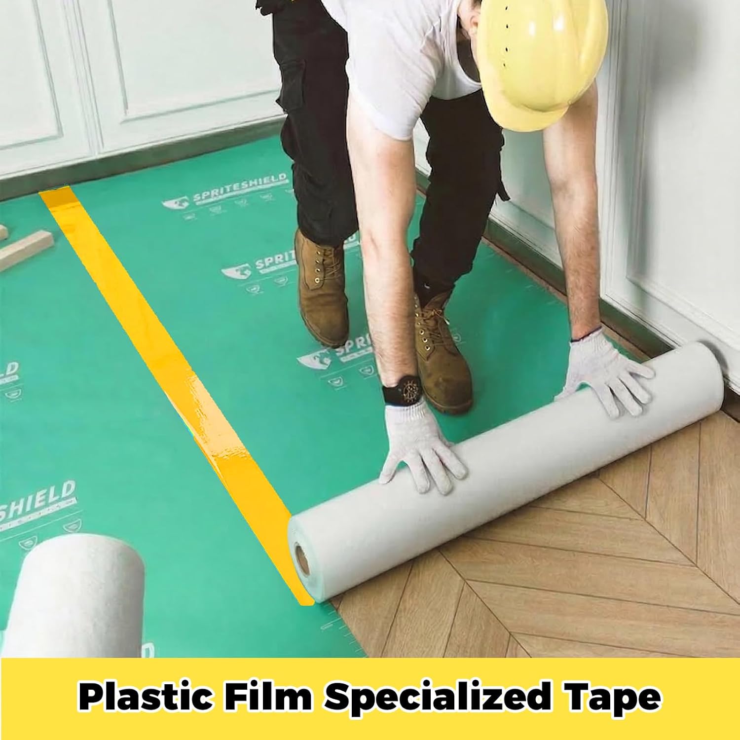 2" x 110FT Yellow Floor Marking Tape and Dance Splicing Tape, Caution Gym Floor Tape Warning Safety Stripe Tape for