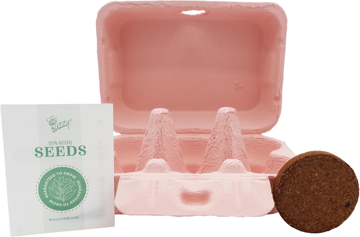Seeds Flower Starter Kit 2-Pack - Egg Carton Eco-Friendly Pots - Complete Indoor Gardening Kit with Seeds, Coconut