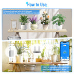 Smart Auto Drip Irrigation Kit for Potted Plants, 2.4GHz WiFi App Control