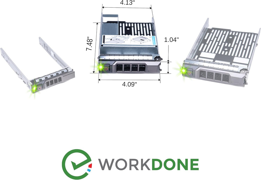WORKDONE 3-Pack - 3.5" Hard Drive Caddy F238F with 2.5" SSD Adapter 9W8C4