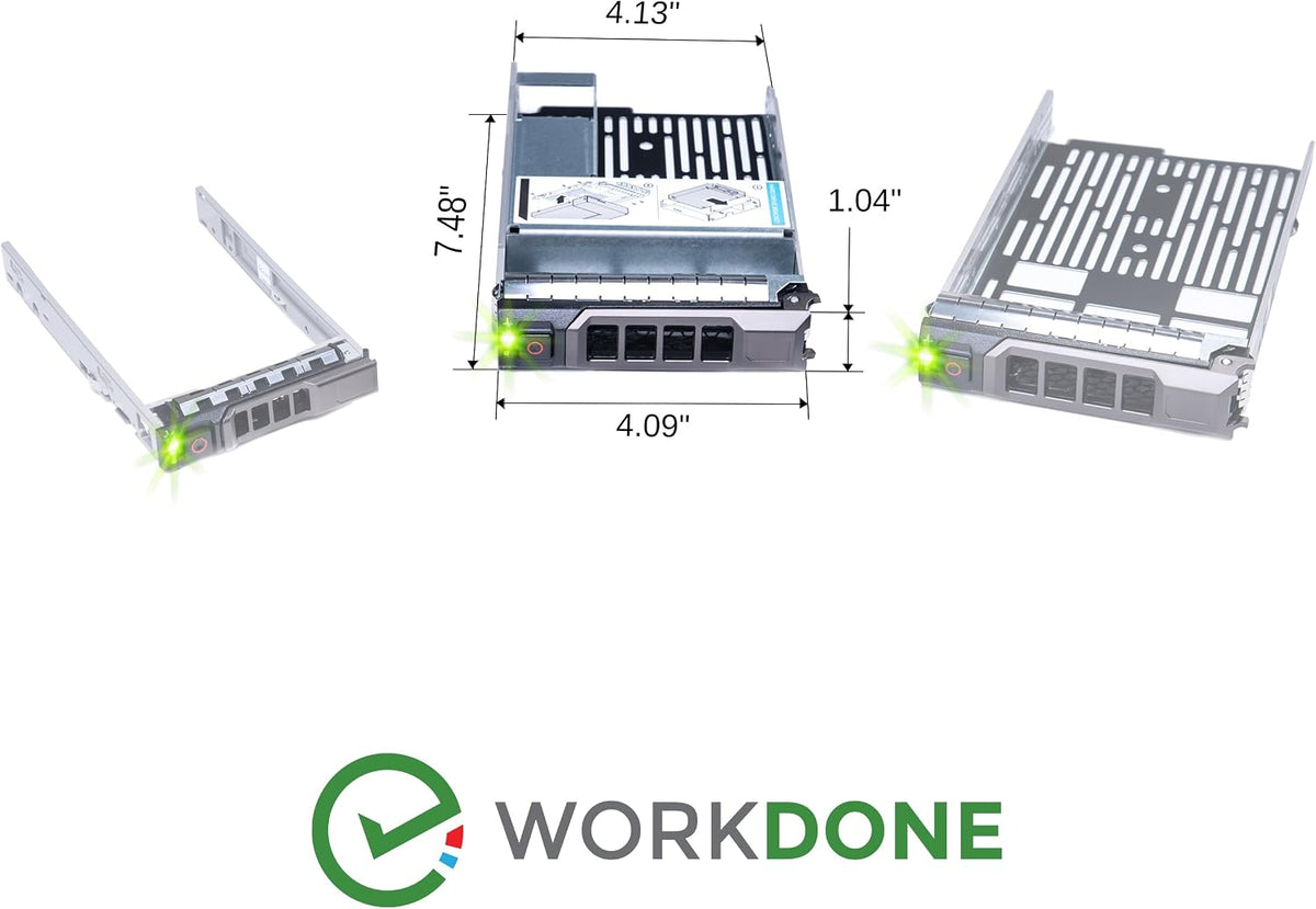 WORKDONE 3-Pack - 3.5" Hard Drive Caddy F238F with 2.5" SSD Adapter 9W8C4