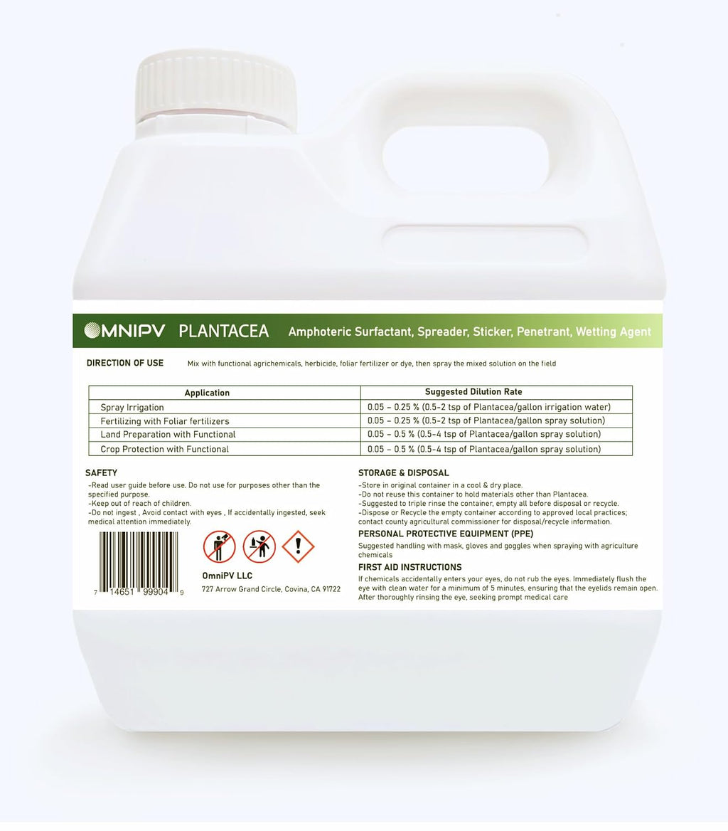 Plantacea Spray Adjuvant Surfactant, 32oz Concentrated Spreader Sticker Penetrant & Wetting Agent, Improves